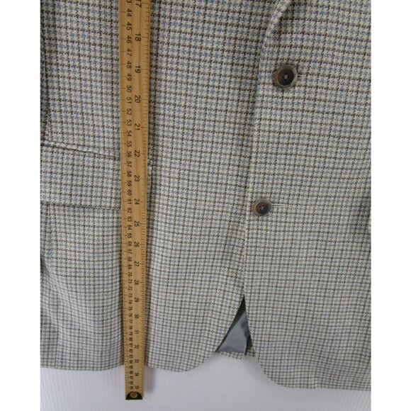 Jos A Bank Sport Coat 42 Long Houndstooth Blazer Tweed Jacket Lined - Picture 4 of 13